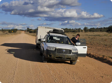 Quick break on the way to Mungo NP